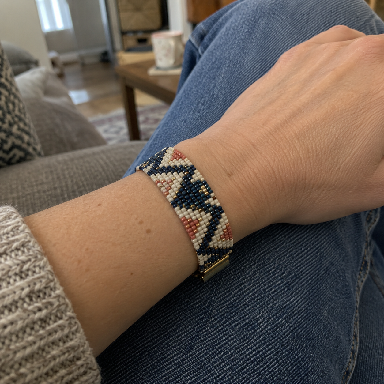 Finished beaded project by Linda P.