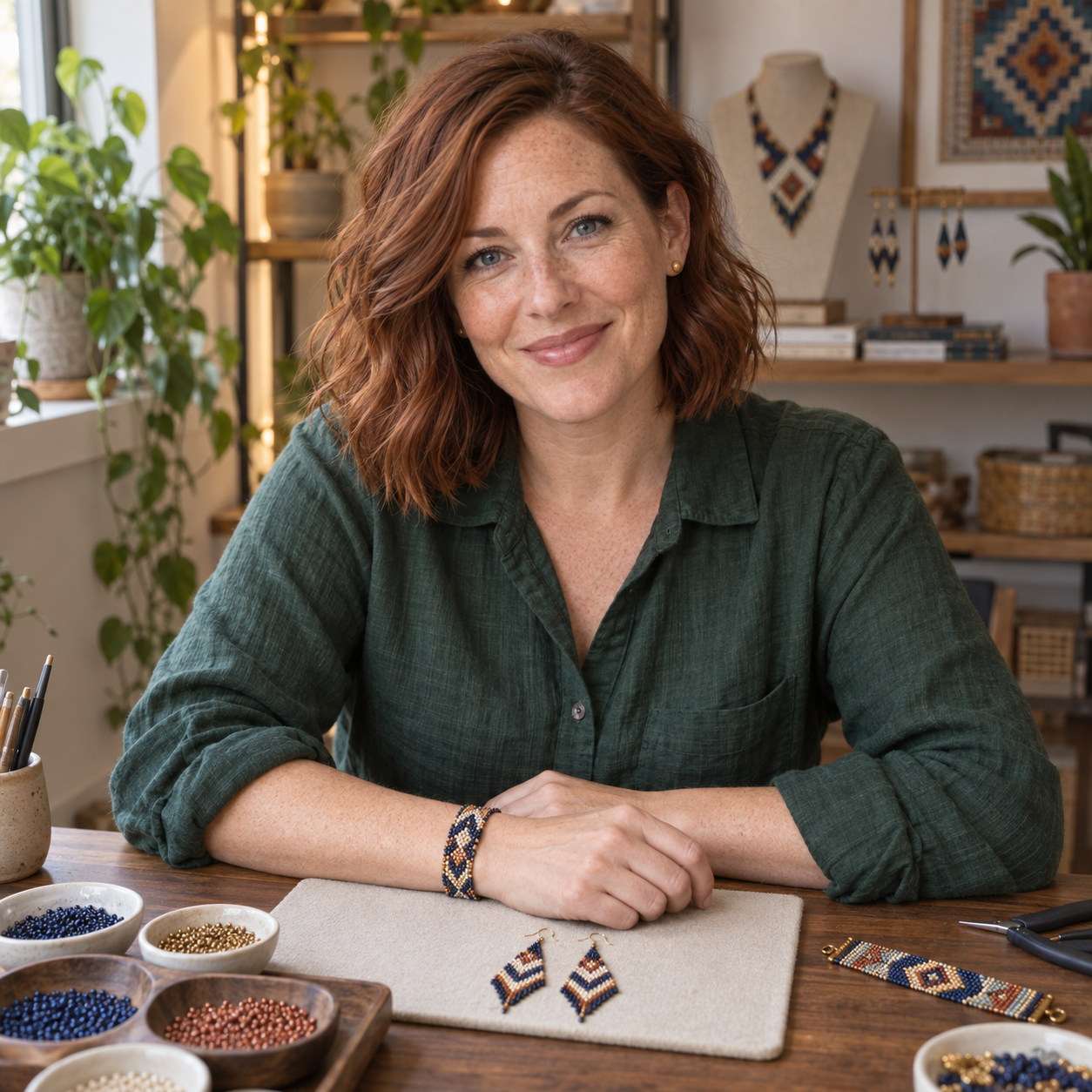 Laura Whitfield, maker behind Beadwork Atlas
